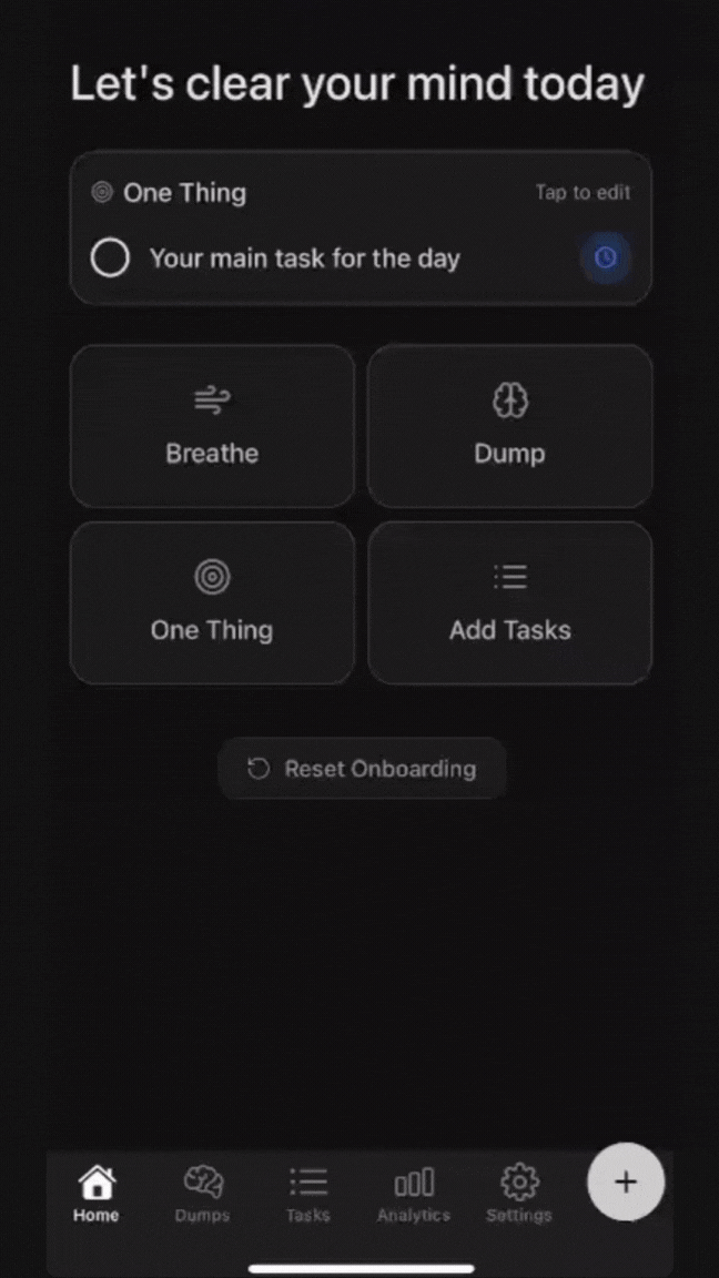 Brain Dump Feature